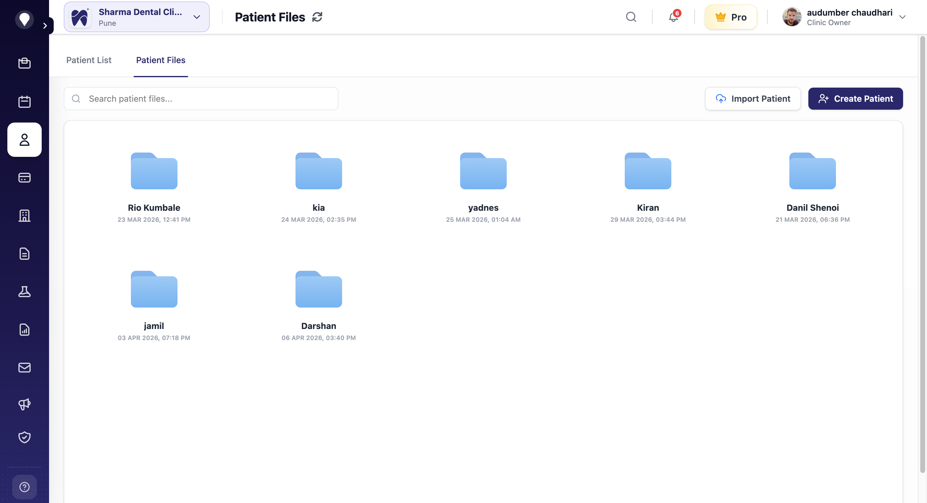 MolarPlus Patient Management System screenshot